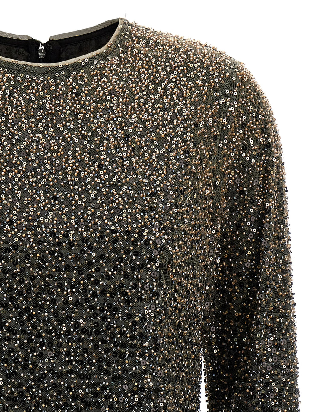 Rotate Birger Christensen Beaded Ls Mini Dress