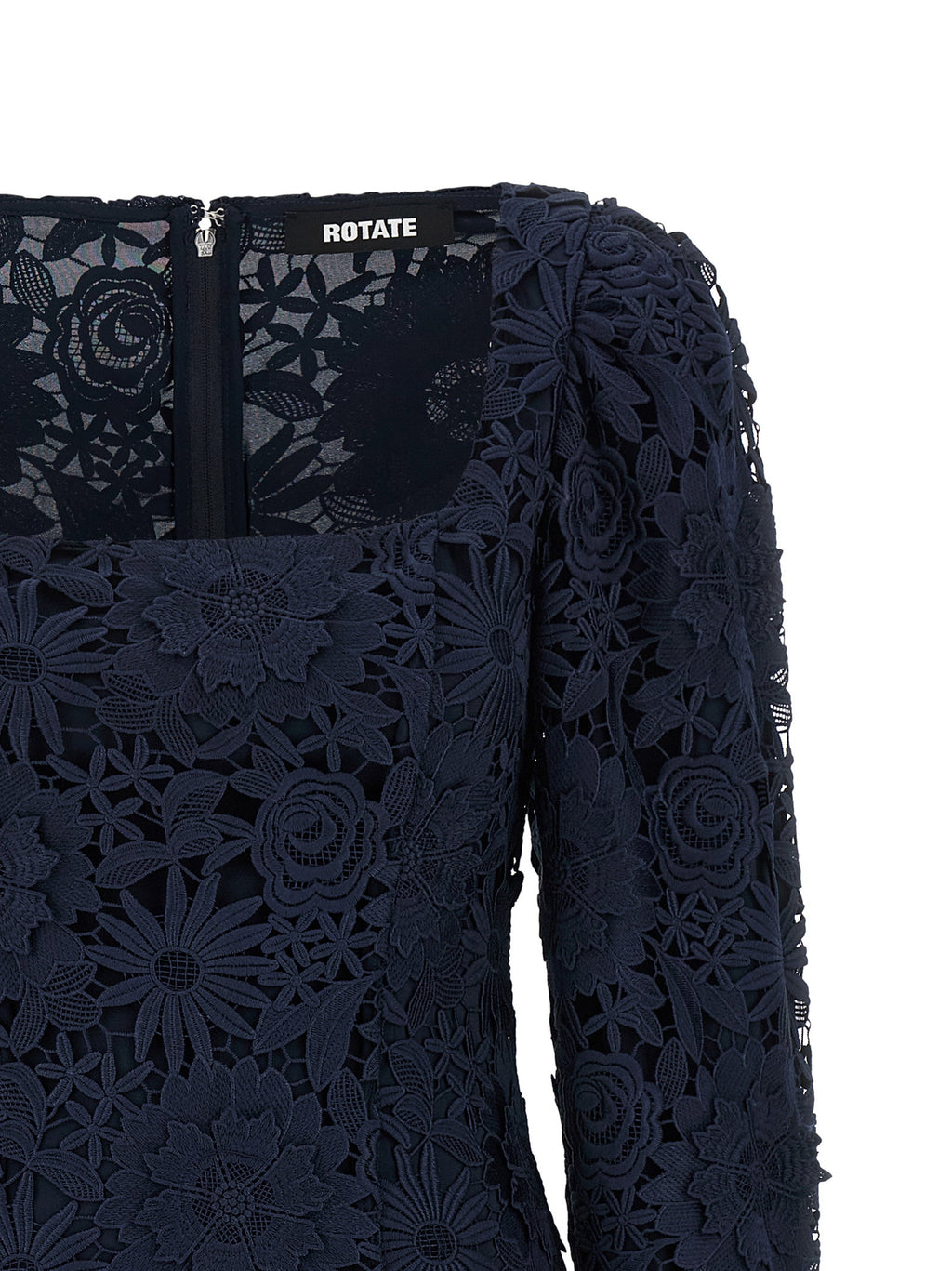 Rotate Birger Christensen 3d Lace Ls Mini Dress