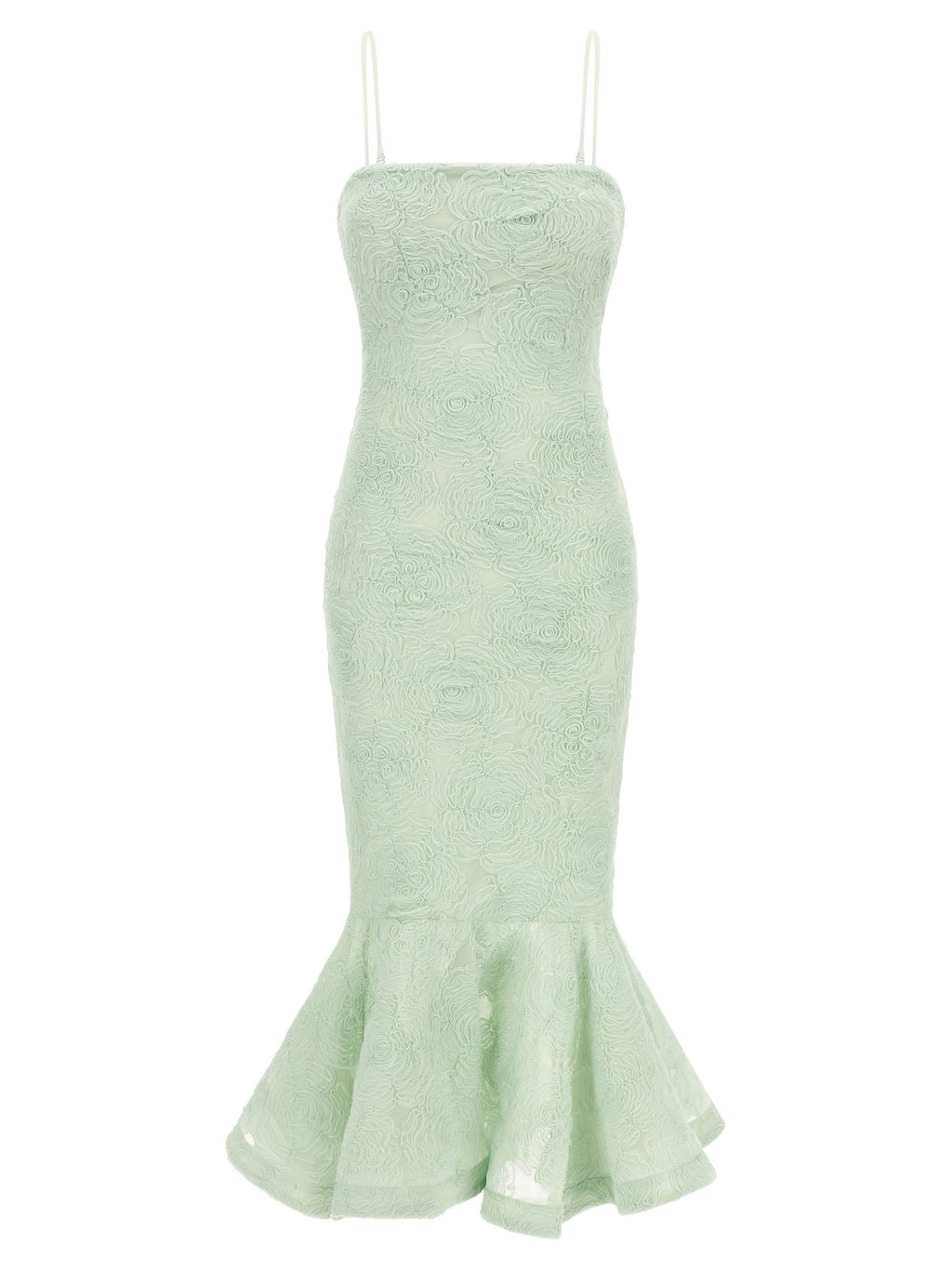 Rotate Birger Christensen Flower Mesh Flounce Dress