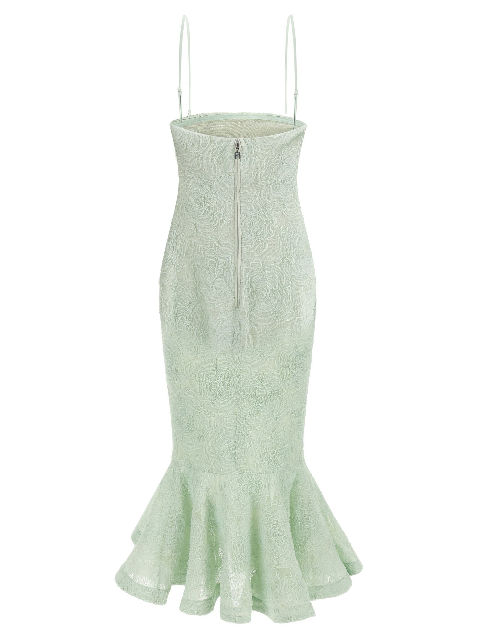 Rotate Birger Christensen Flower Mesh Flounce Dress