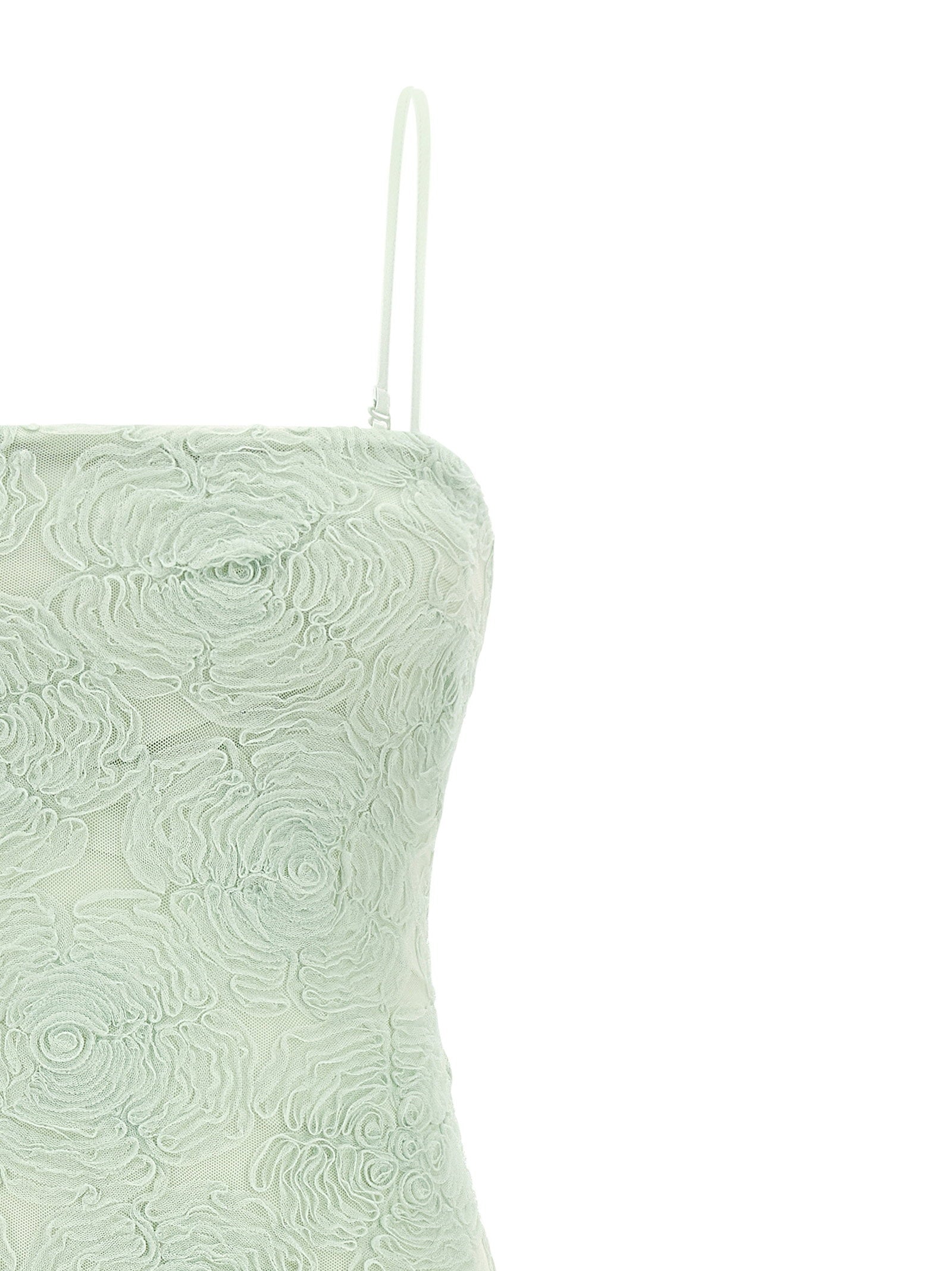 Rotate Birger Christensen Flower Mesh Flounce Dress
