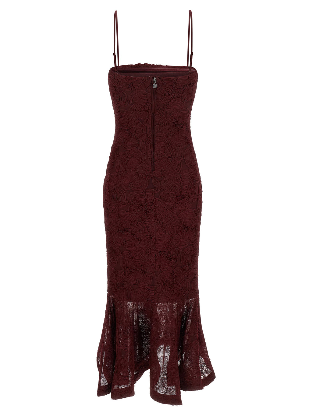 Rotate Birger Christensen Flower Mesh Flounce Dress