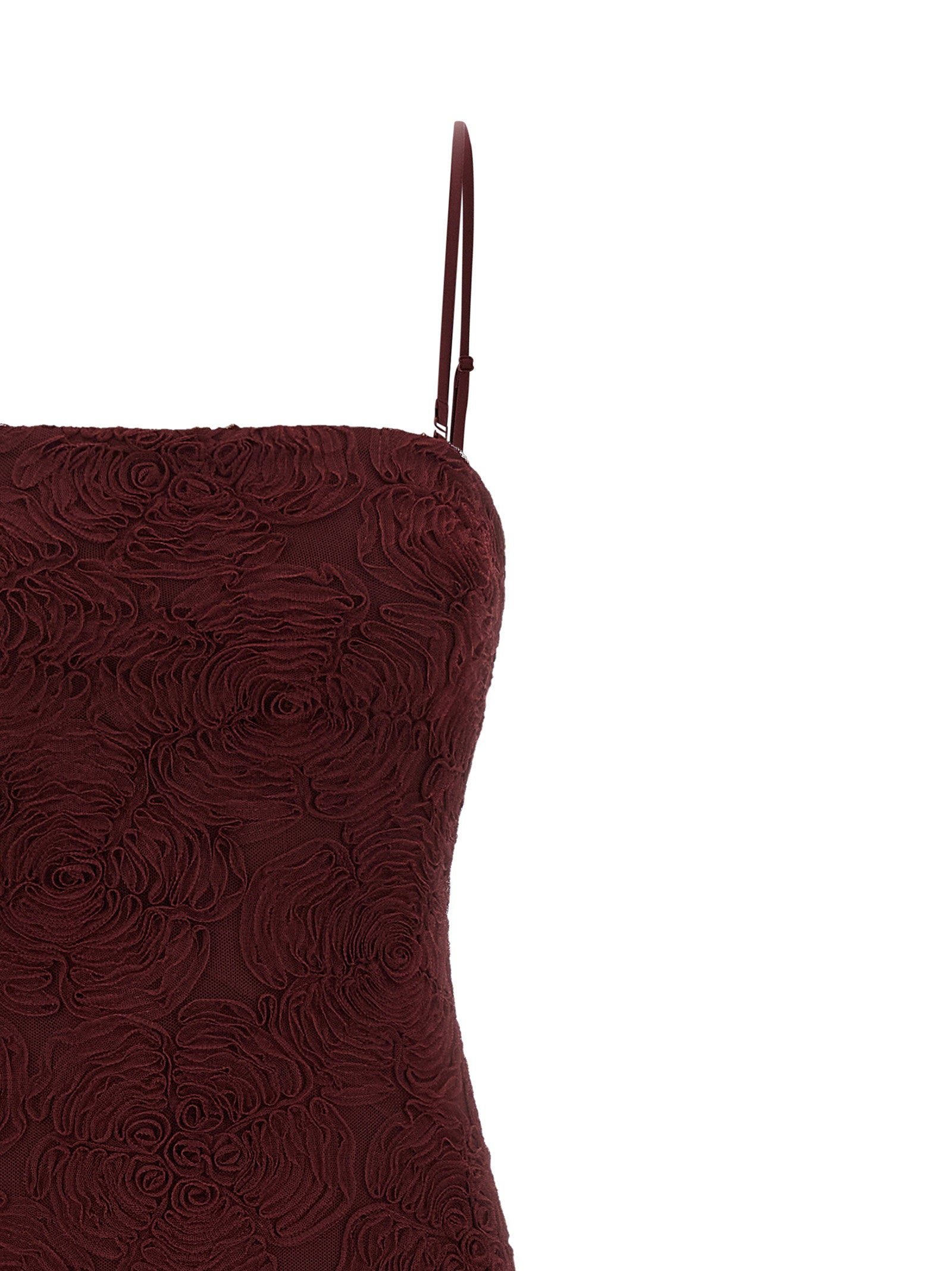 Rotate Birger Christensen Flower Mesh Flounce Dress
