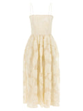 Rotate Birger Christensen Flower Mesh Midi Dress