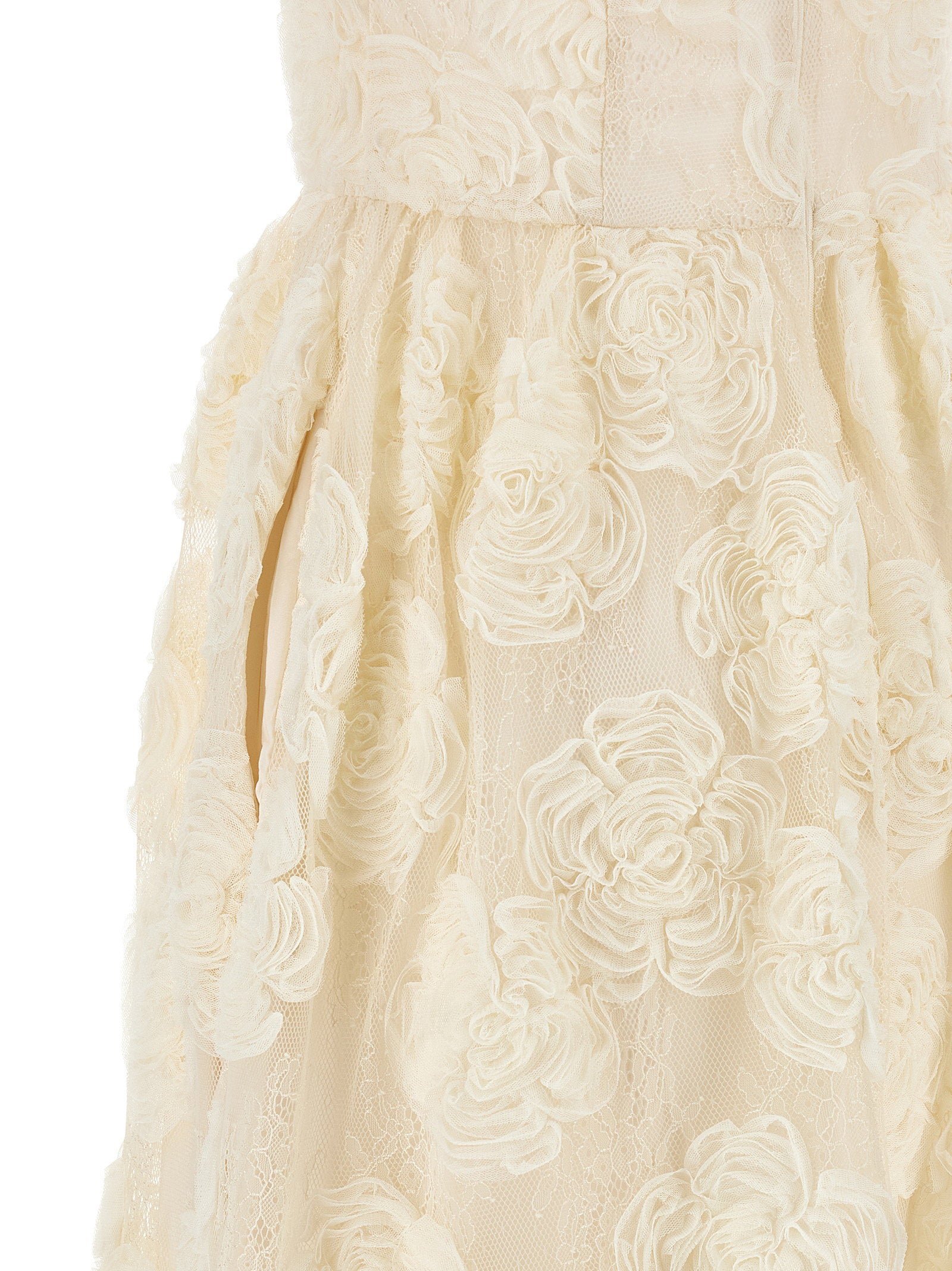 Rotate Birger Christensen Flower Mesh Midi Dress