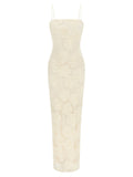 Rotate Birger Christensen Flower Mesh Tube Dress