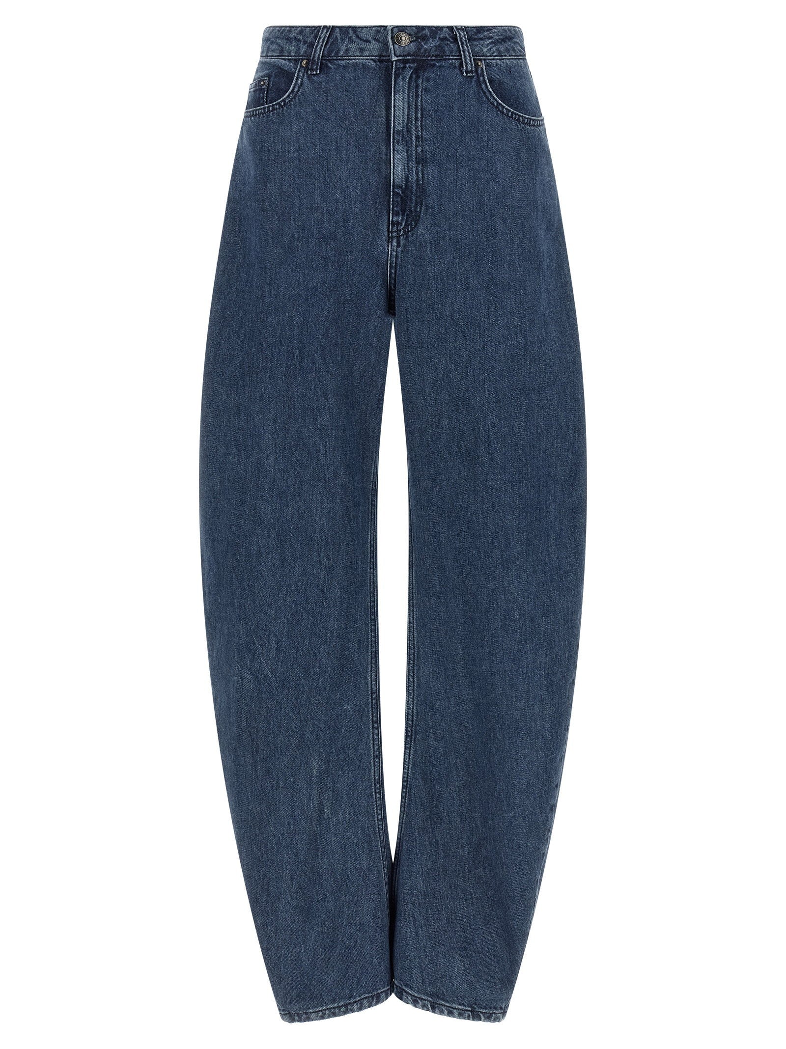 Rotate Birger Christensen Draped Barrel Leg Jeans