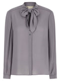 Tory Burch Georgette Bow Blouse
