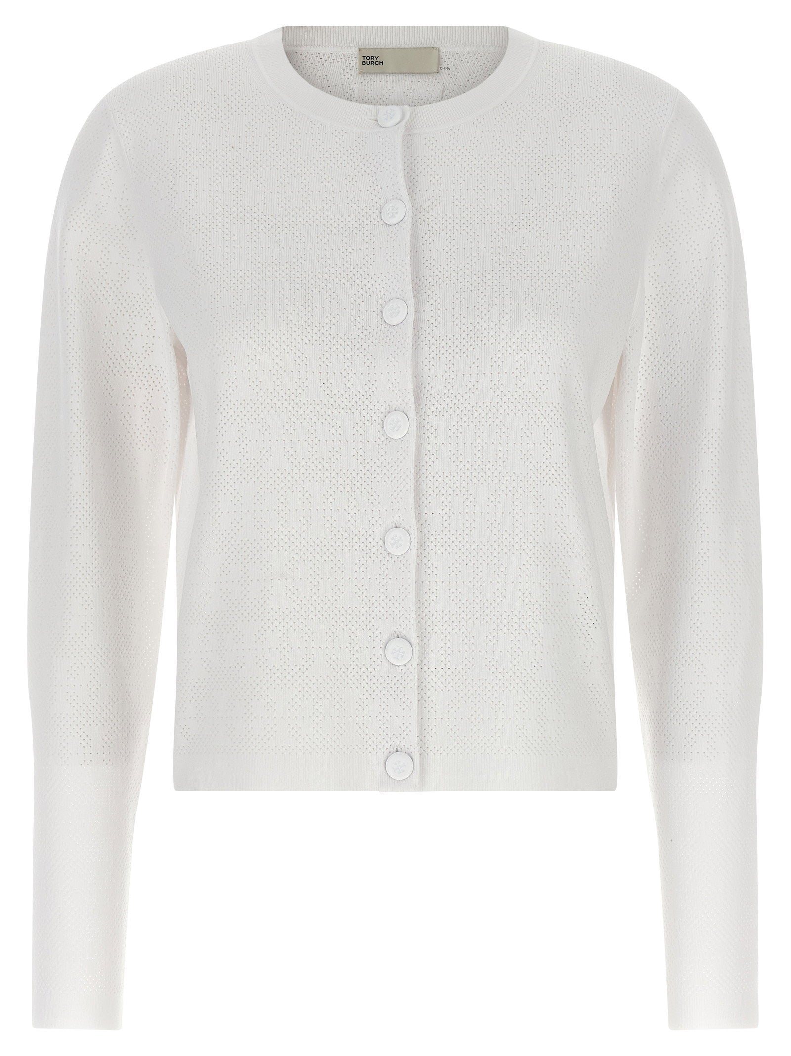 Tory Burch Pointelle Viscose Cardigan