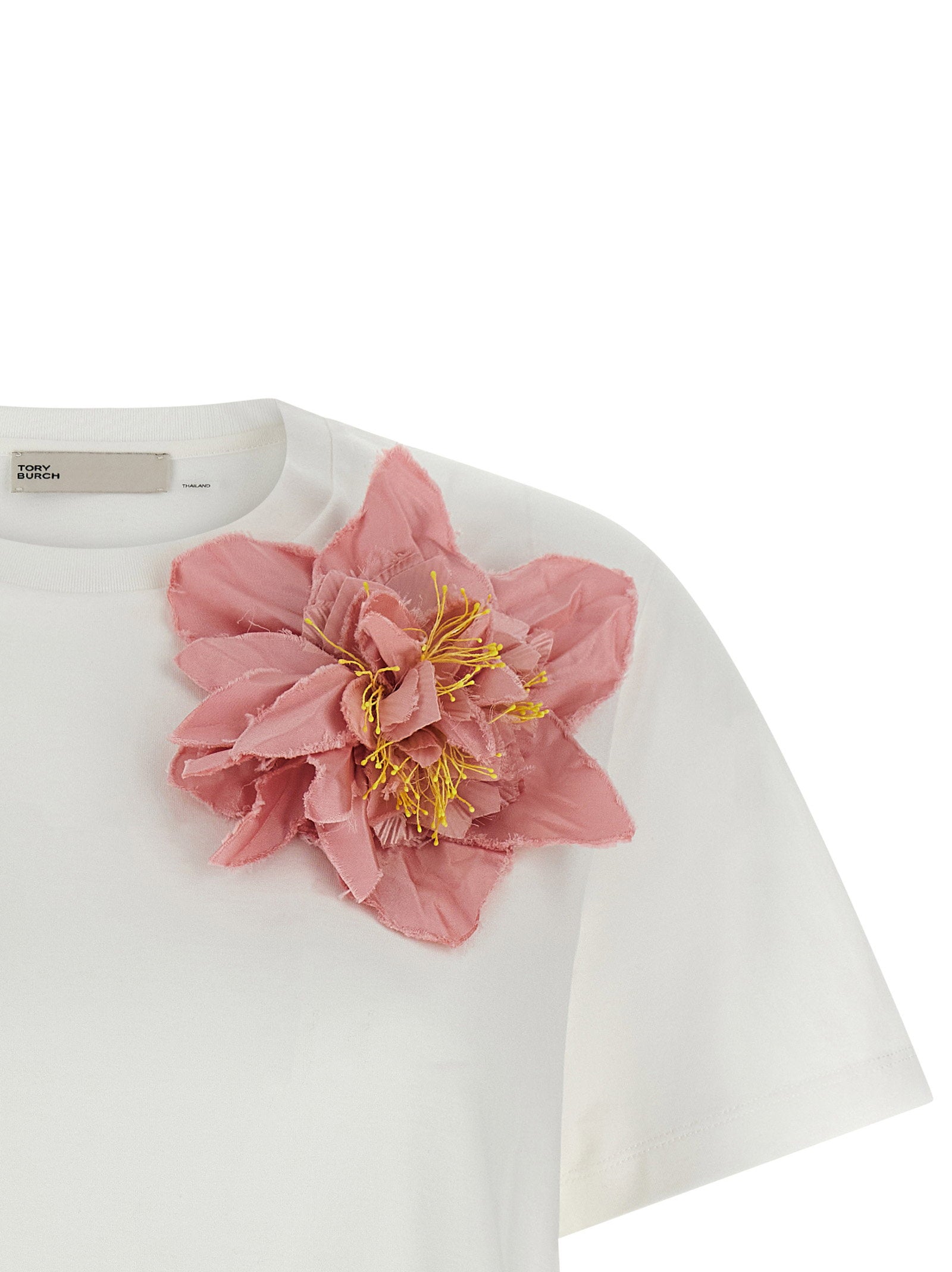 Tory Burch Floral Applique T-shirt