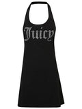 Juicy Couture Logo halter mini dress
