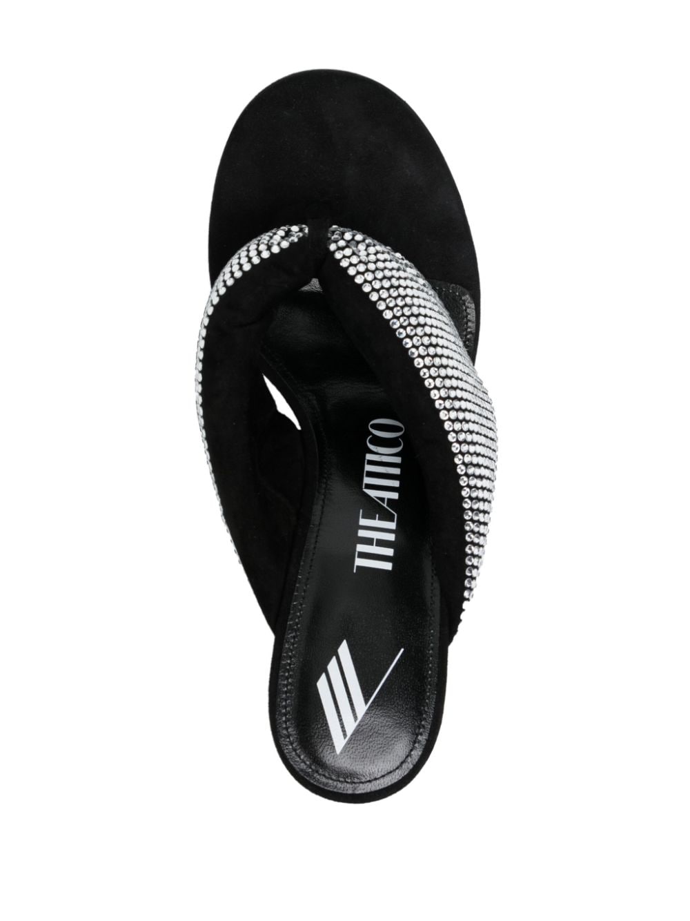 The Attico Rem crystal-embellished thong sandals