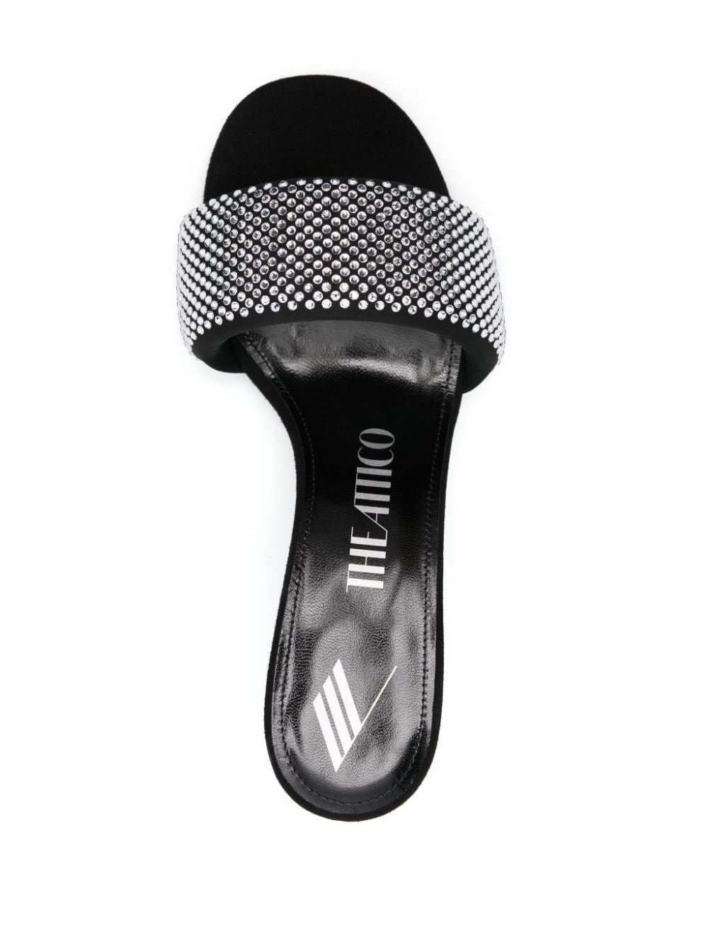 The Attico Rem Mules with rhinestones 60mm