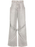 The Attico Wide-leg denim cotton jeans