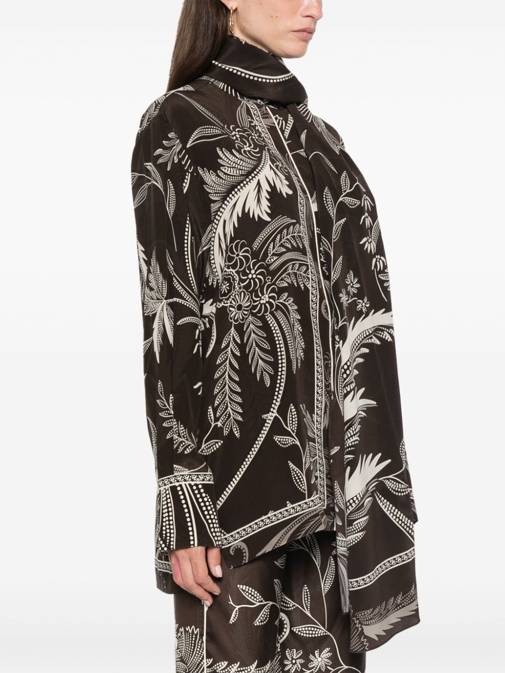 F.R.S . Printed silk shirt