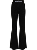 Palm Angels Logo lurex flared trousers