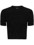 Balenciaga jacquard logo crop top