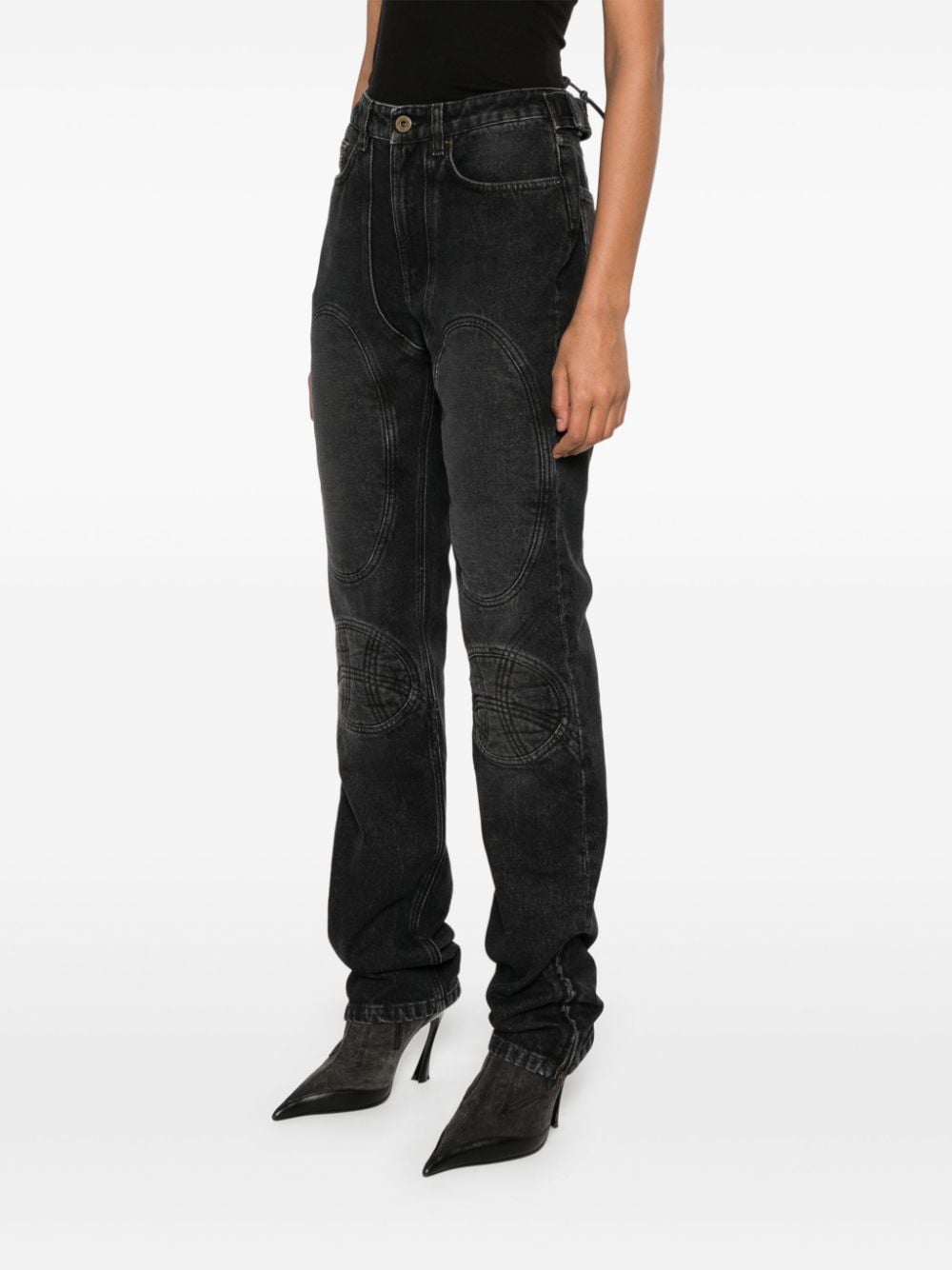 Jean Paul Gaultier Padded deatils denim jeans