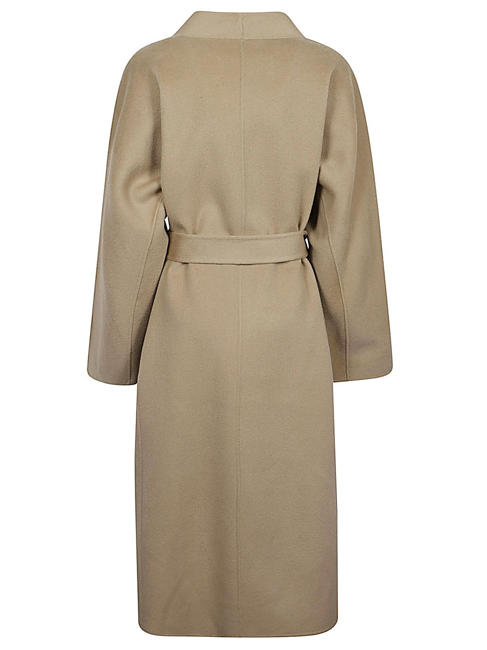 Sandbeige Wool midi coat