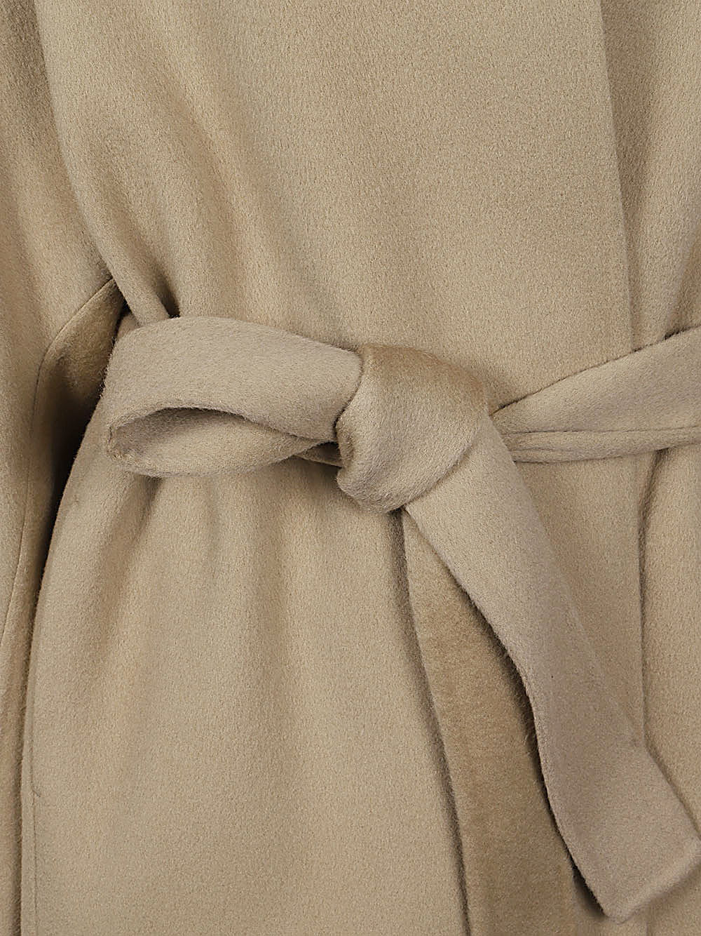 Sandbeige Wool midi coat
