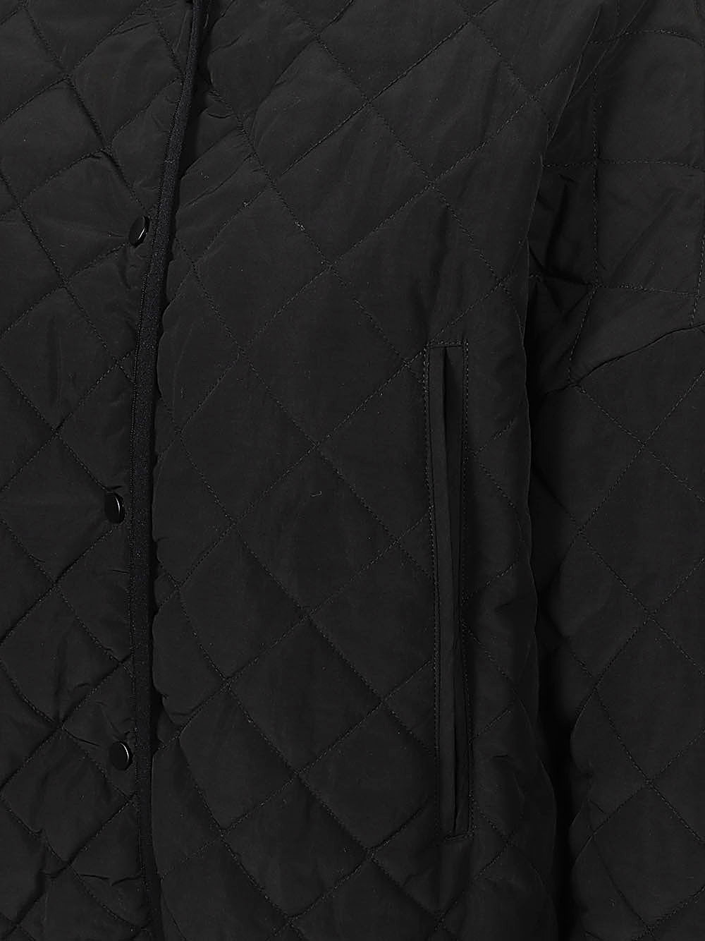 Sandbeige Nylon quilted jacket