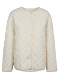 Sandbeige Quilted nylon jacket