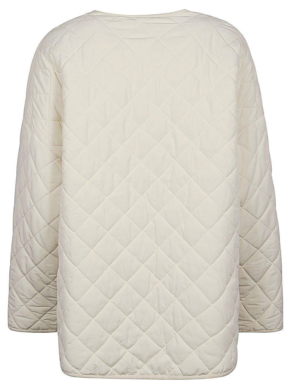 Sandbeige Quilted nylon jacket
