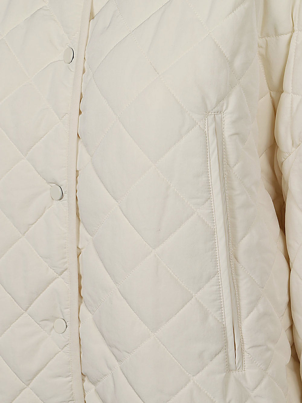 Sandbeige Quilted nylon jacket