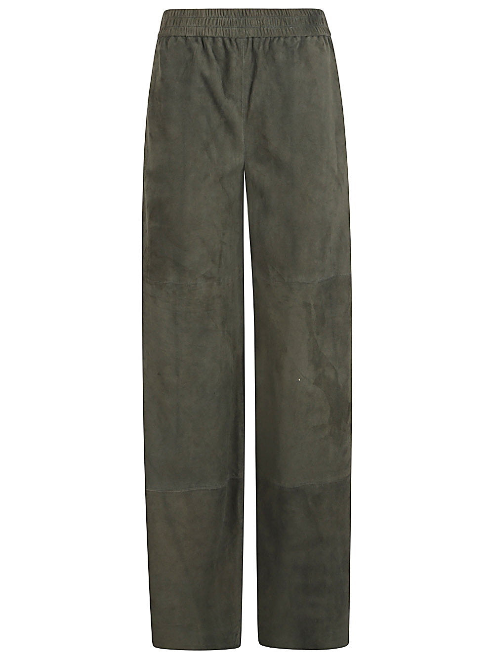 Via Masini 80 Suede leather trousers