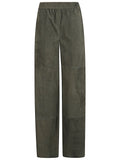 Via Masini 80 Suede leather trousers