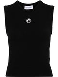 Marine Serre Crescent Moon-embroidered tank top