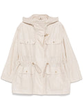 Fay Linen and cotton blend parka coat