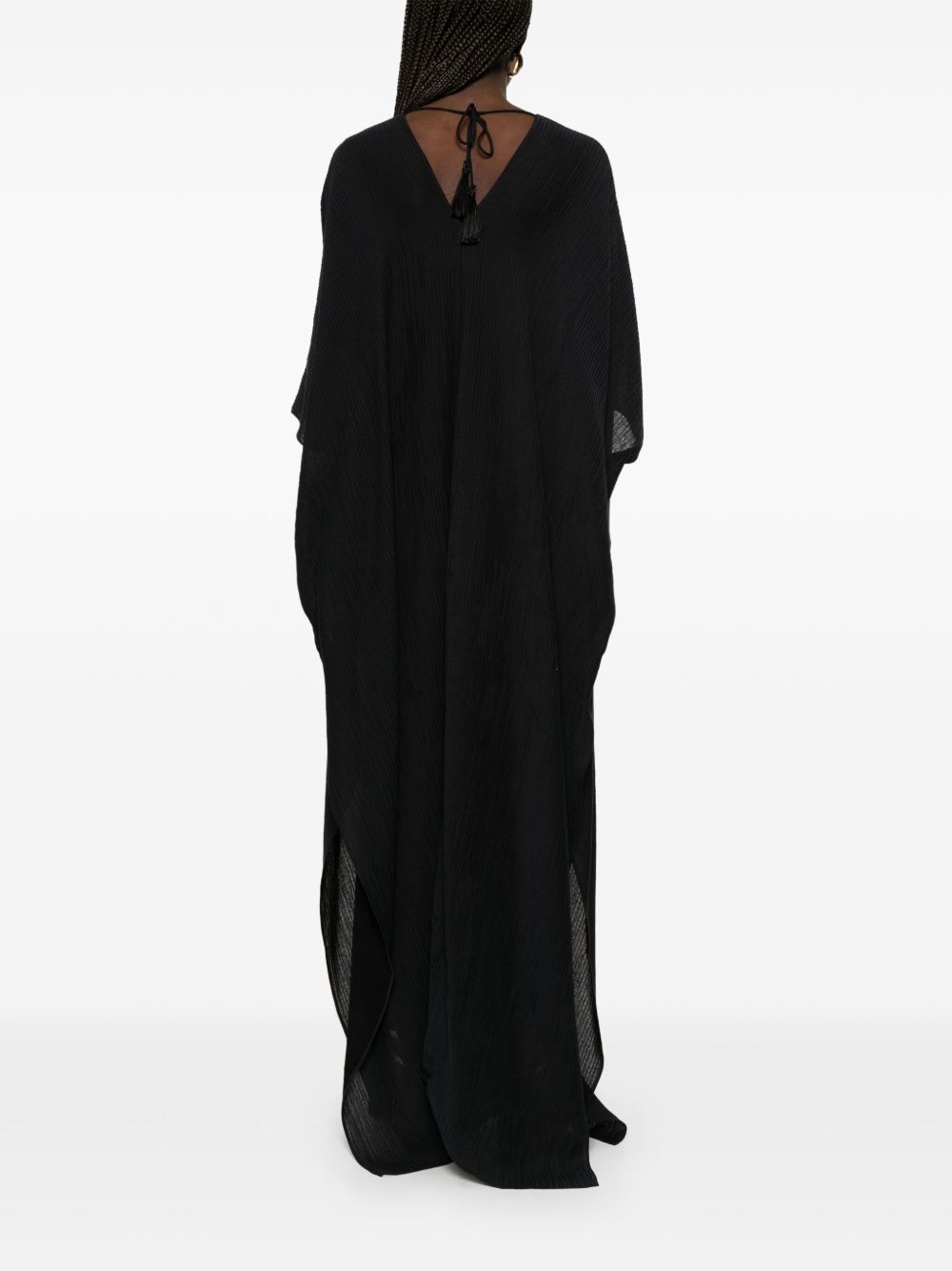 Taller Marmo Pre V-neck half-length sleeves V-back Rio Maggiore kaftan dress