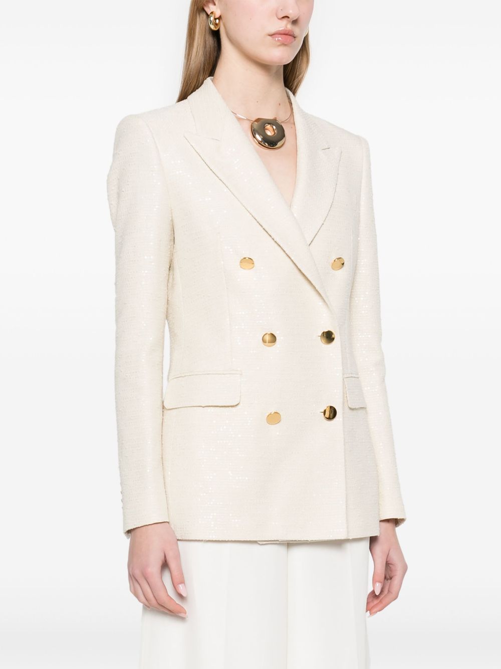 Tagliatore Cotton blend double-breasted jacket