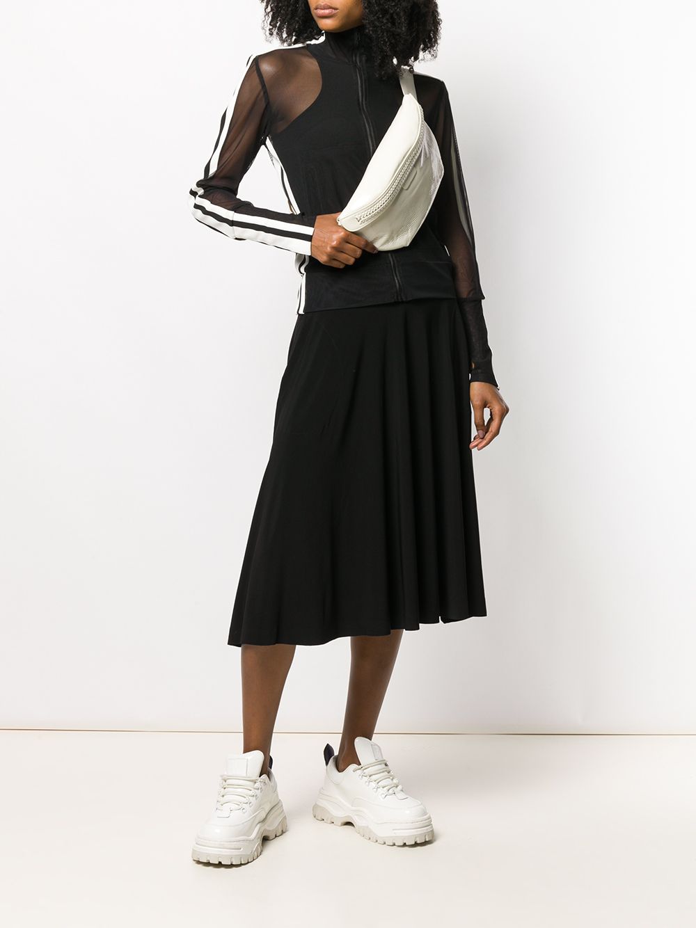 Norma Kamali Flared jersey skirt
