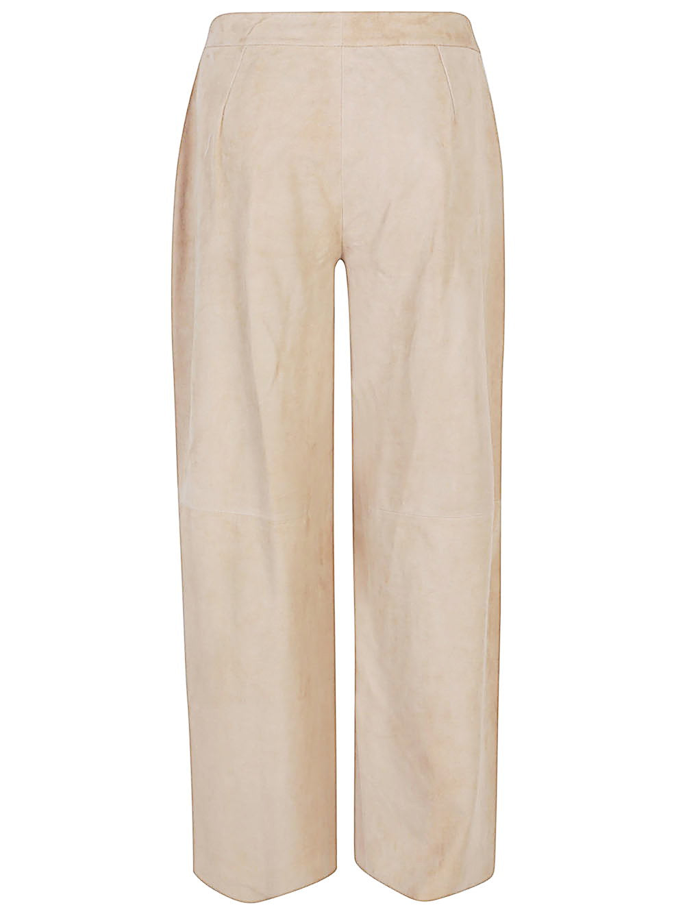 Via Masini 80 Suede leather trousers