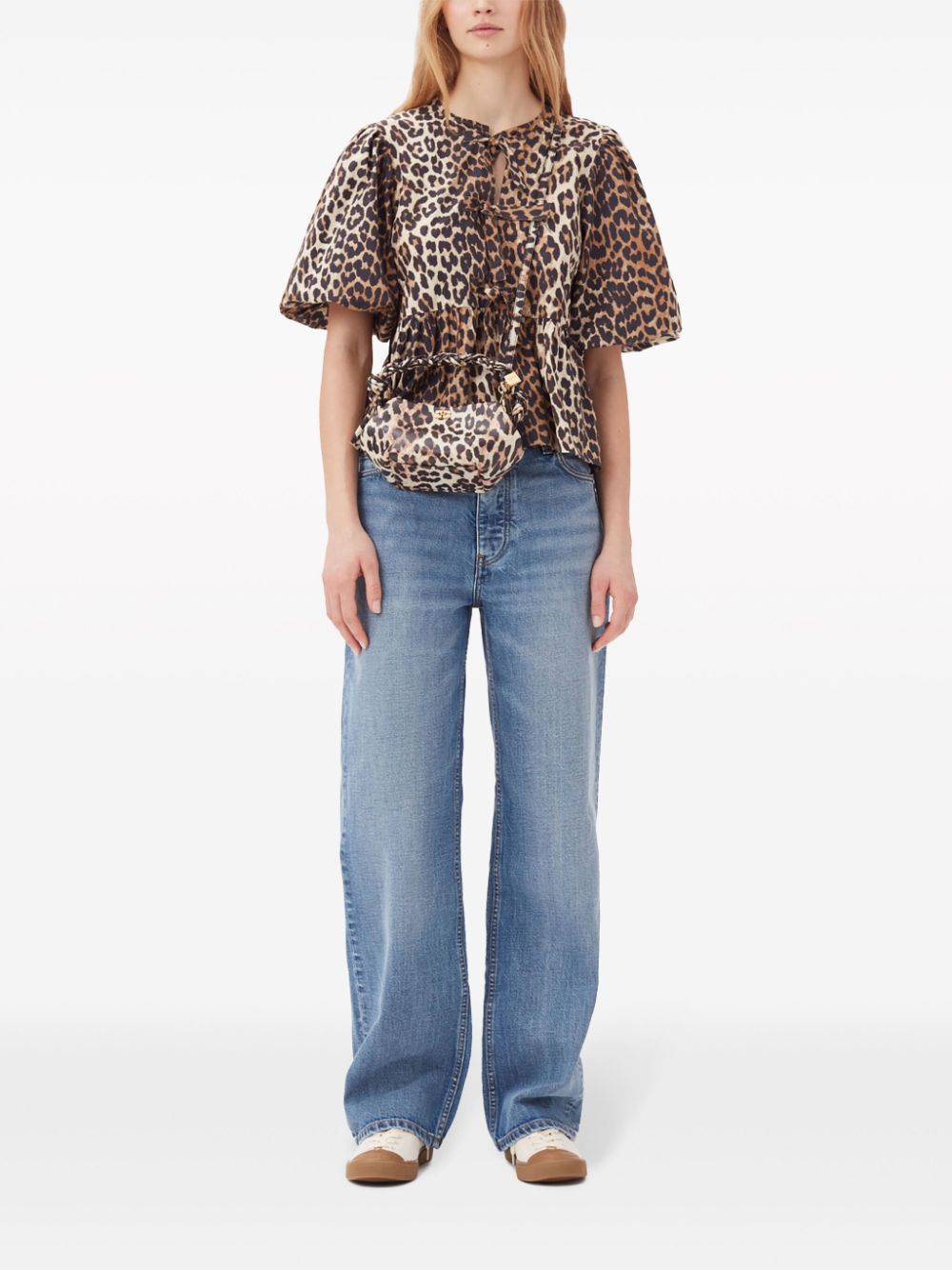 Ganni Conscious Criteria page Organic cotton peplum top