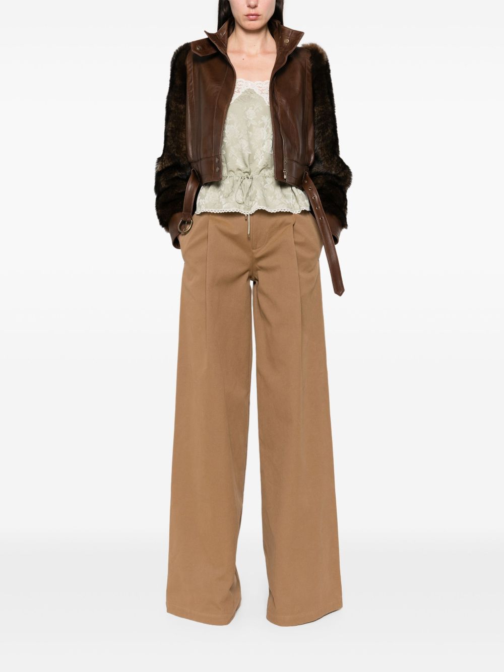 Chloé ChloÃ© Cotton wide-leg trousers
