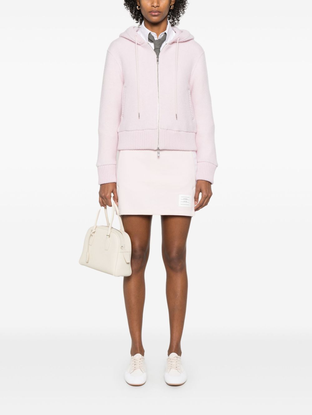Thom Browne 4-Bar tab 4Bar cotton mini skirt