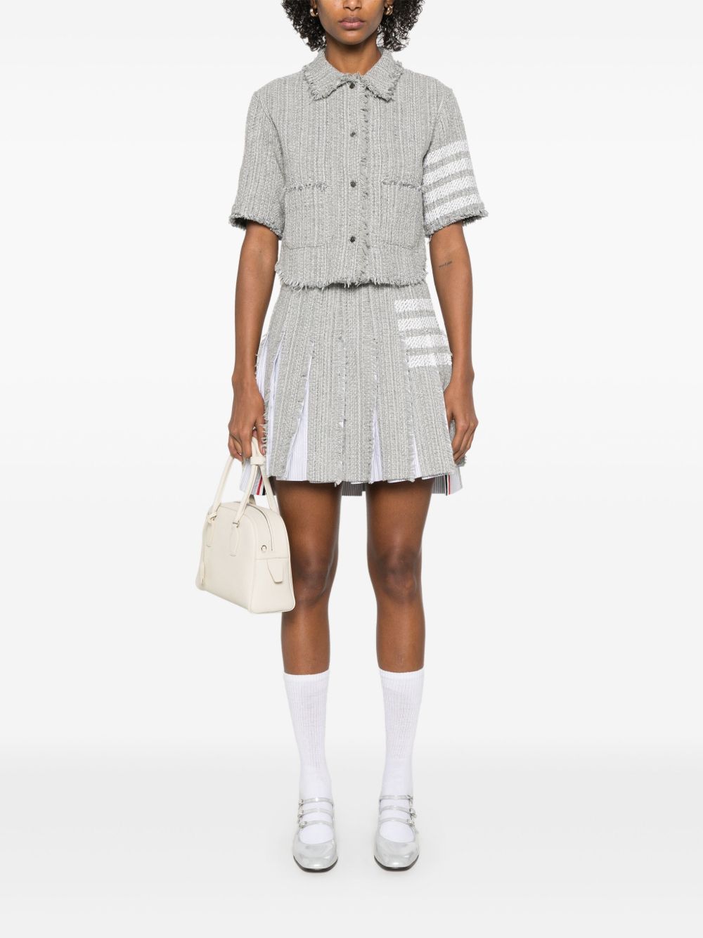 Thom Browne 4-Bar stripe 4bar cotton blend skirt