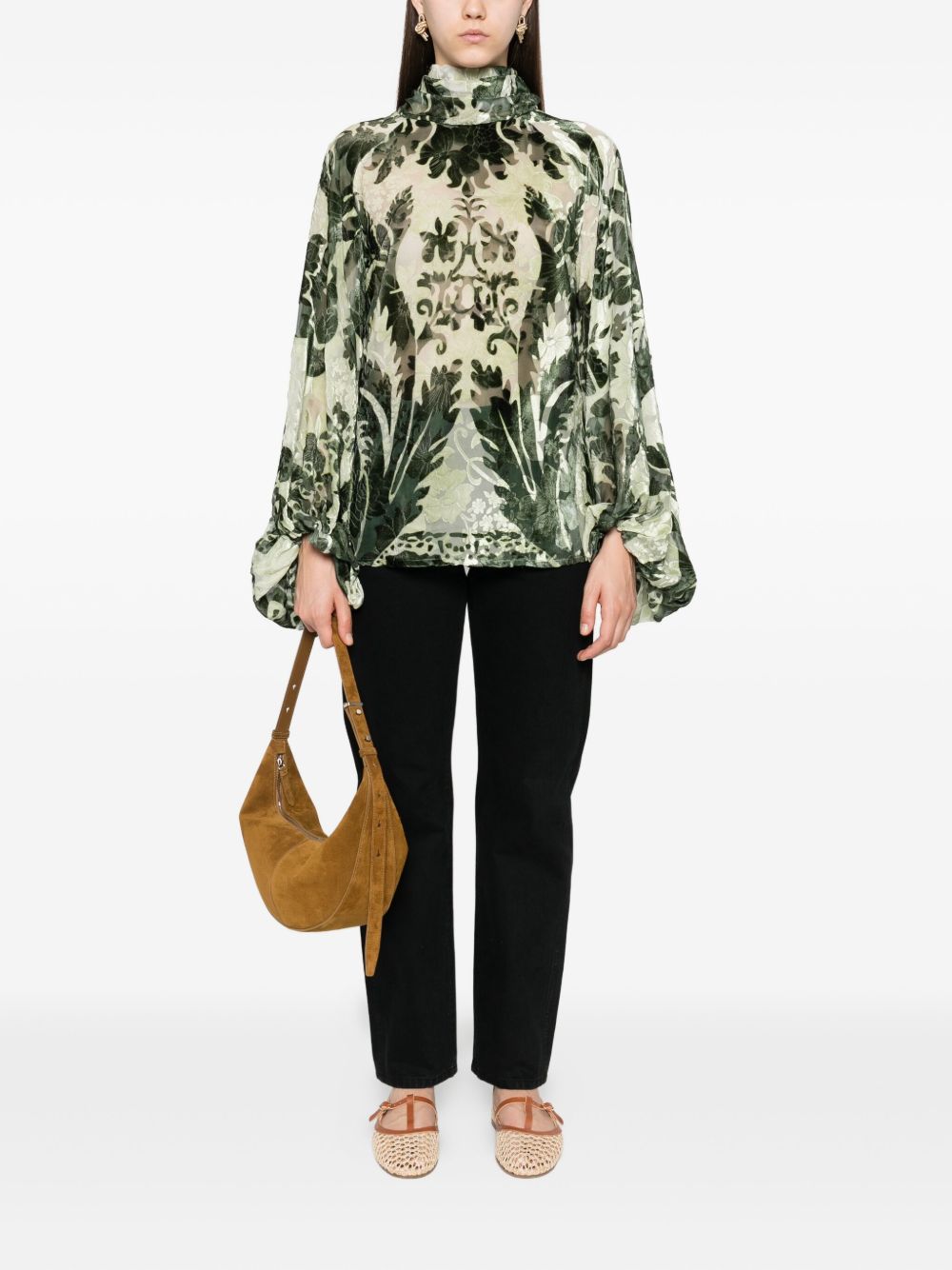 F.R.S . Printed silk blouse