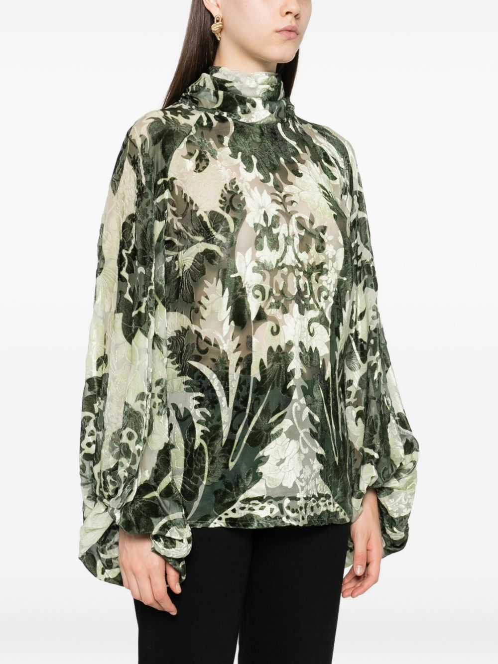 F.R.S . Printed silk blouse