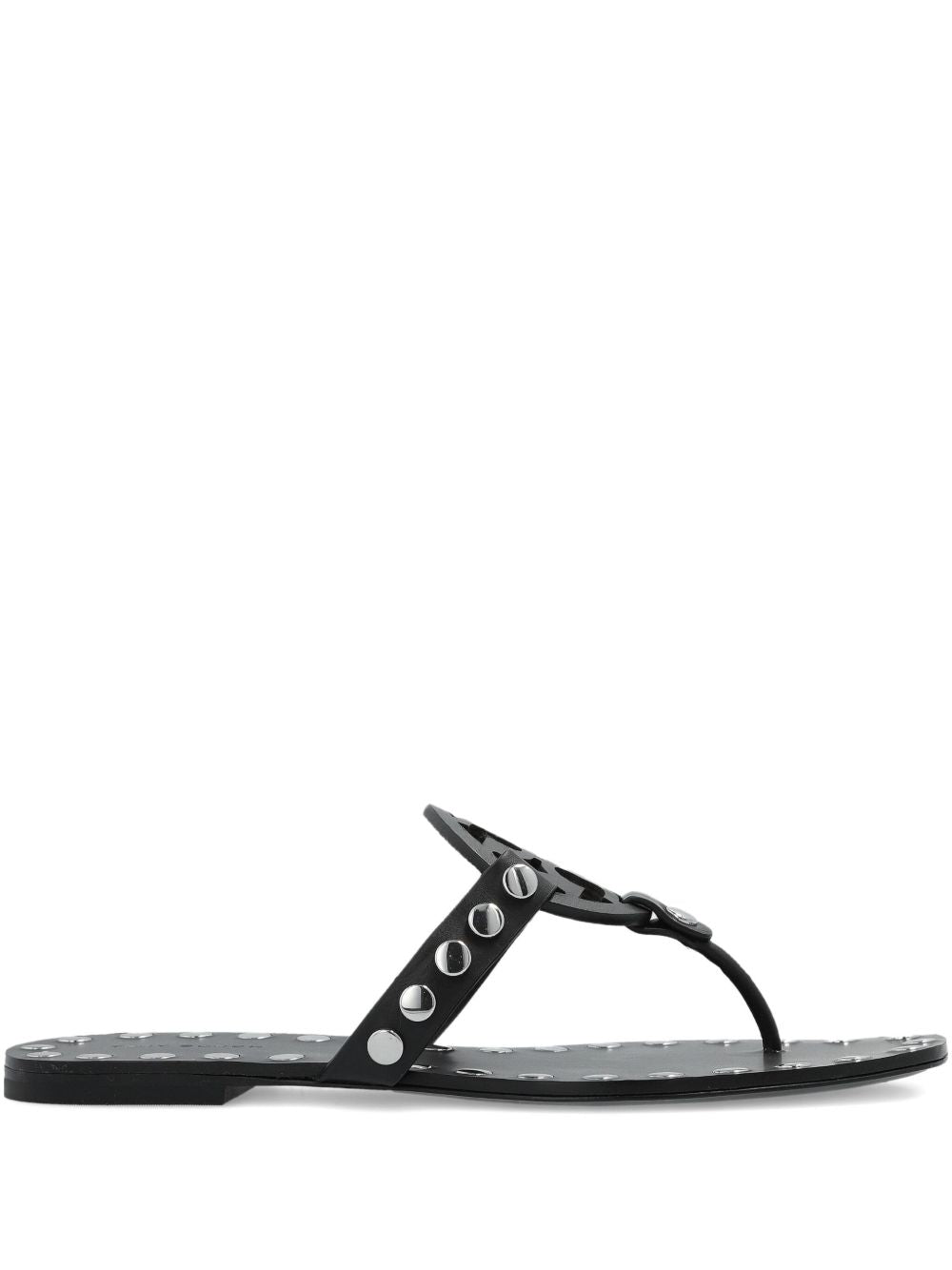Tory Burch Studded Miller Patent flat sandals