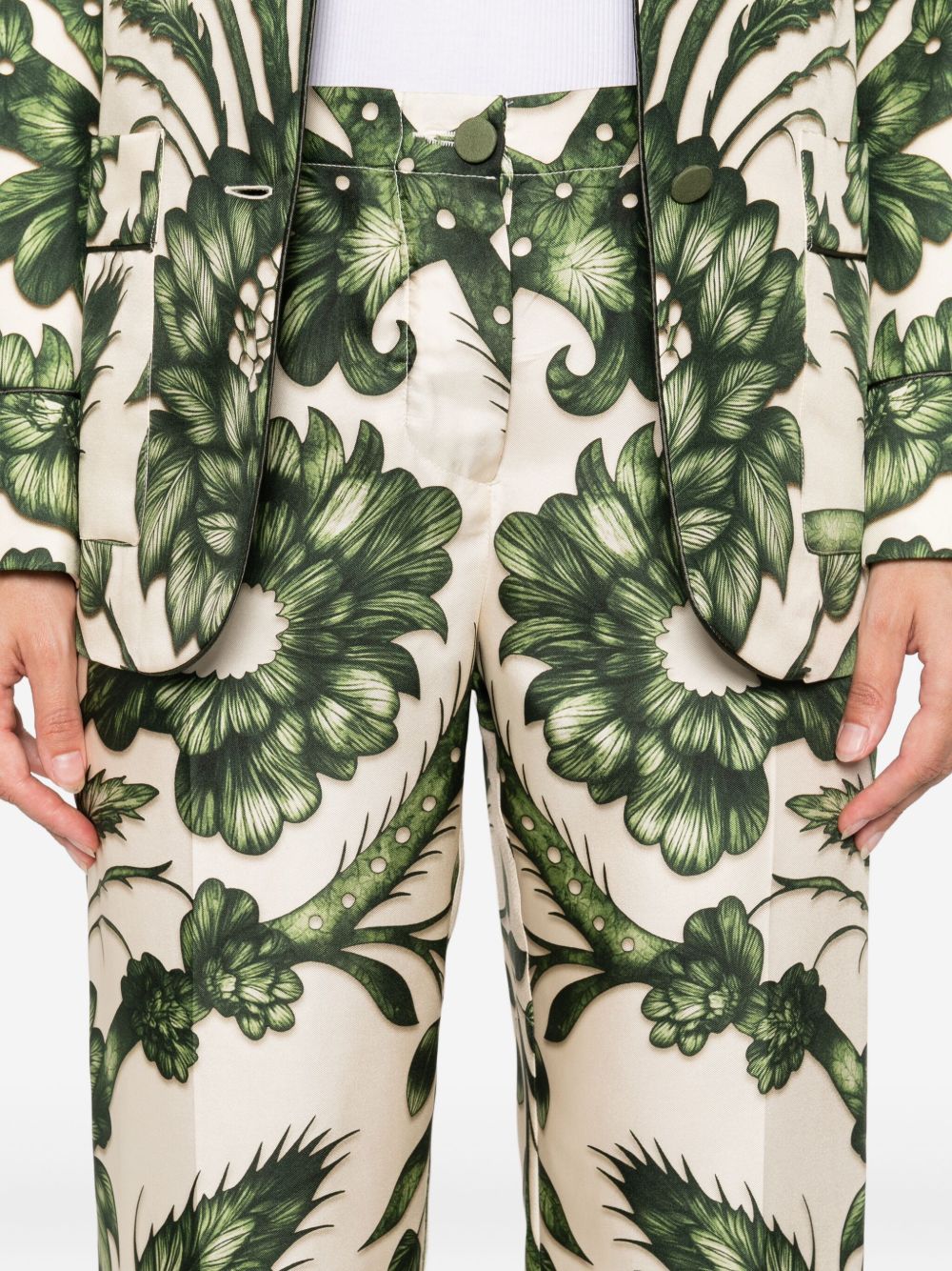 F.R.S . Printed silk trousers