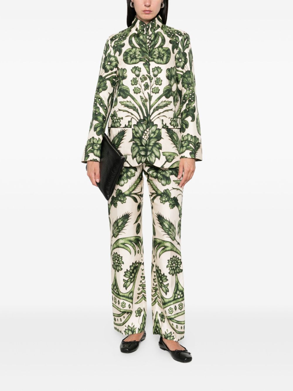 F.R.S . Printed silk trousers