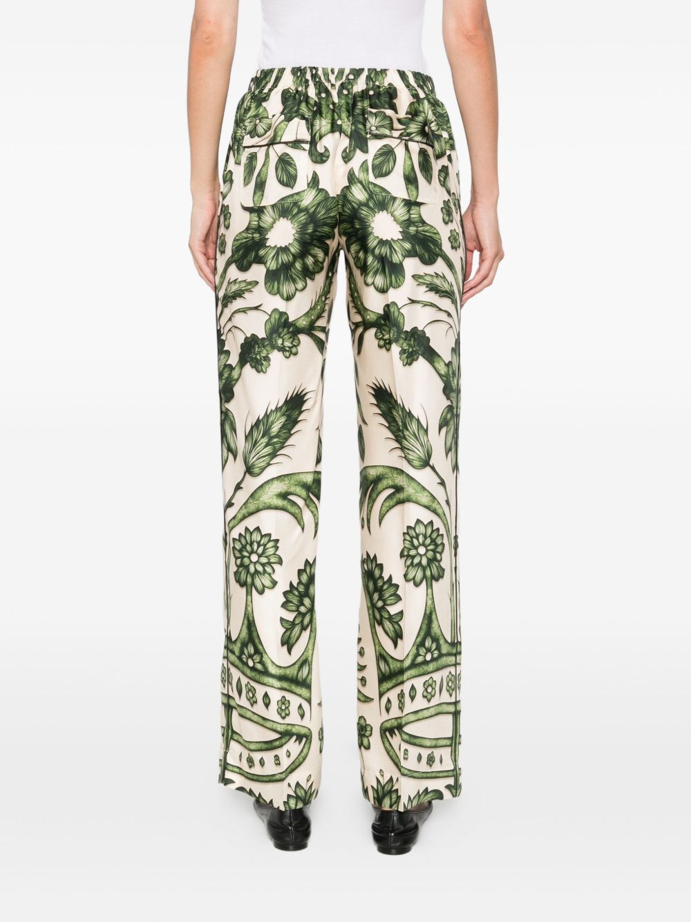 F.R.S . Printed silk trousers