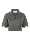 Golden Goose Cotton cropped polo shirt