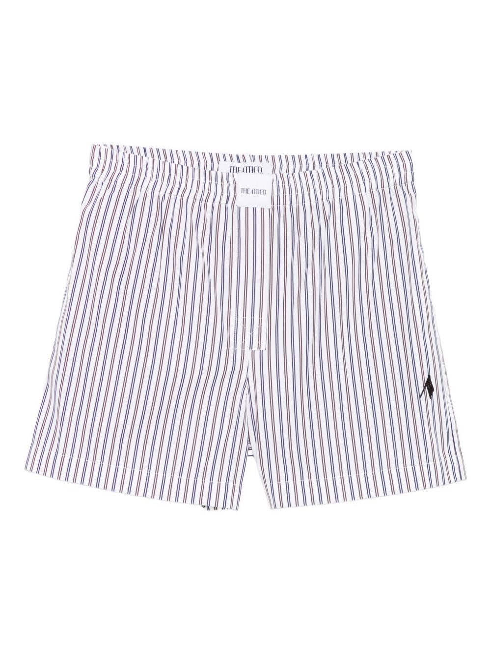 The Attico Striped cotton shorts