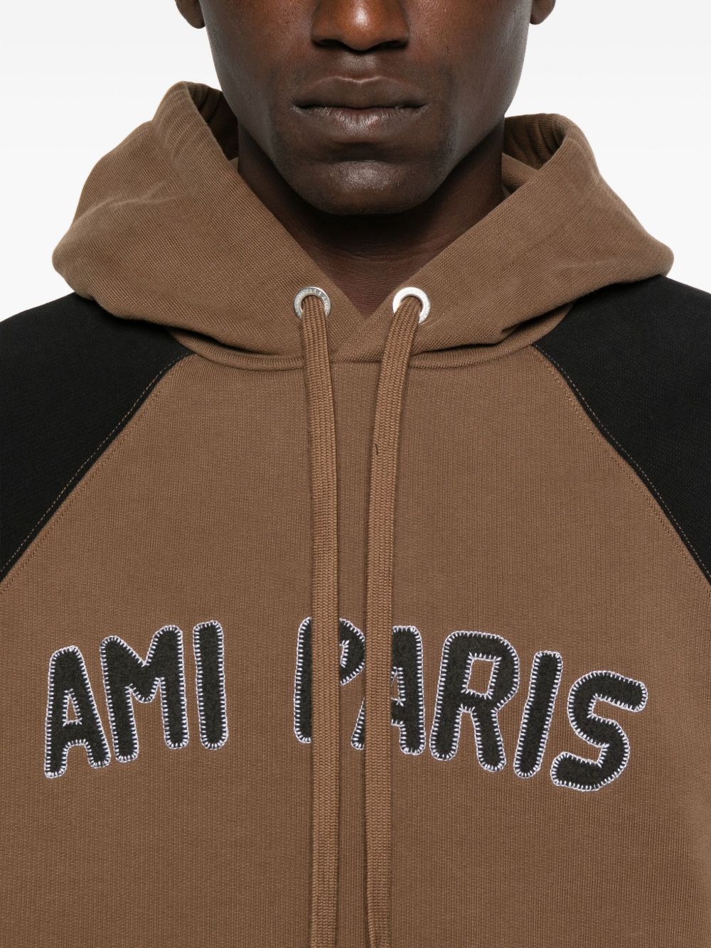 Ami Paris Cotton colorblock hoodie