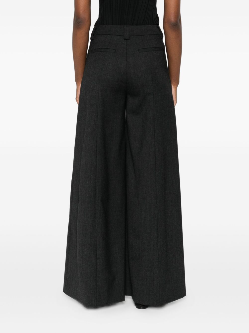 THE LATEST Thelatest Alma wool blend wide-leg trousers